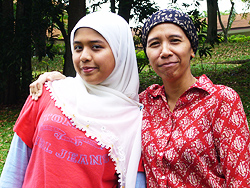 Hafizah Adlia Mohamed Shafeii with her mother, Hamim AbuBakar, Vice President Safety, Environment and Occupational Health, Malaysia and Indonesia Cluster.