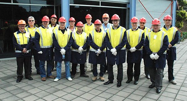 Daniel Grollo (fifth from right) with Grocon and BlueScope Steel senior leaders.